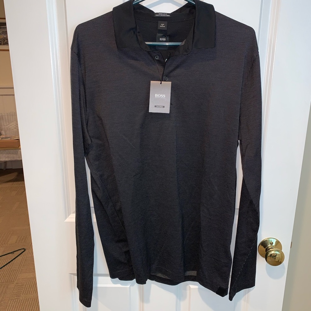 NWT Hugo Boss Long Sleeve Polo Shirt